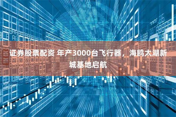 证券股票配资 年产3000台飞行器，海鸥太湖新城基地启航